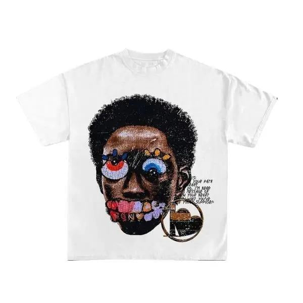 Vintage Madness Print Street Basketball T-Shirts