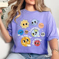 Vintage Solar System Teacher Cotton Casual Polyeste T-Shirts