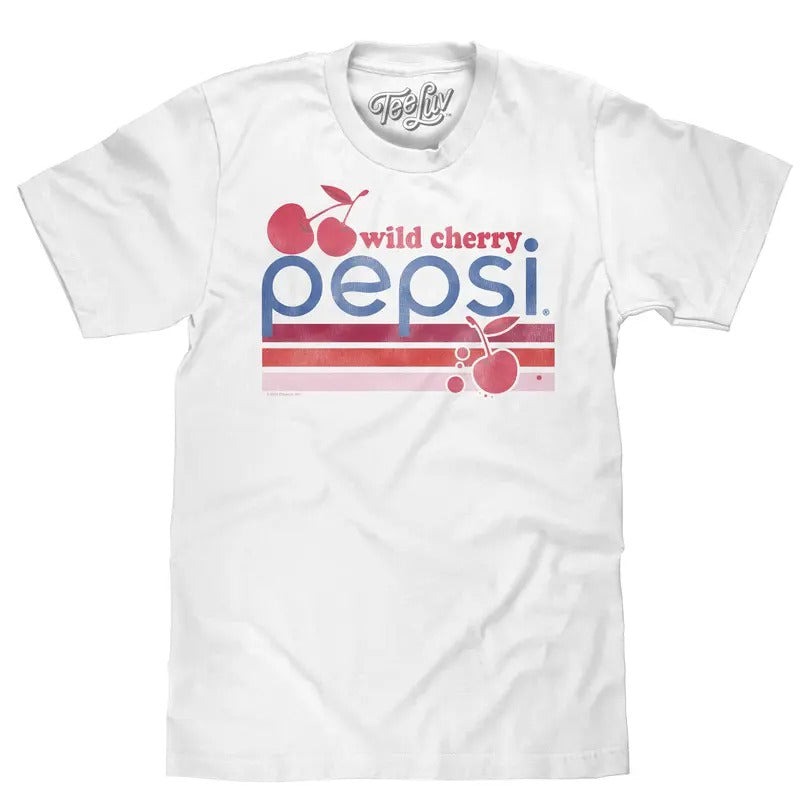 Vintage Wild Cherry Pepsi Logo White T-Shirts