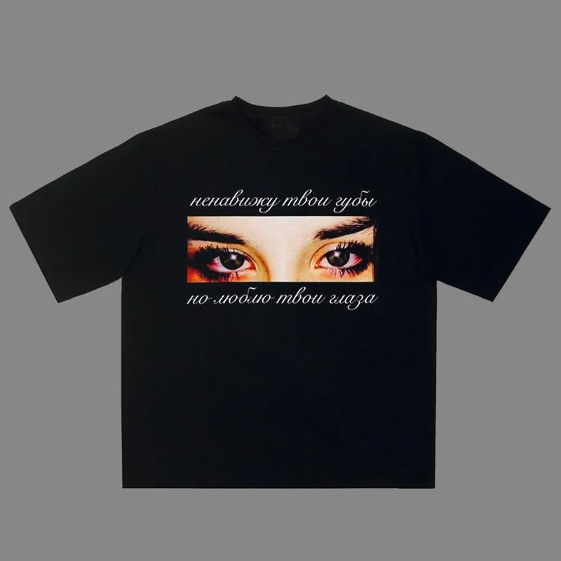 Viral Russian Eyes Y2k Streetwear T-Shirts