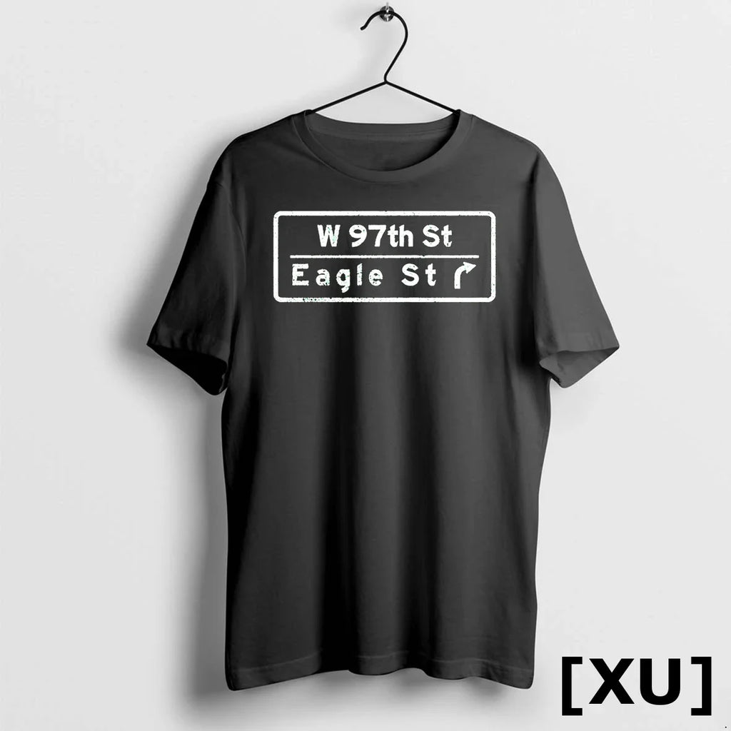W 97th St Eagle St Road Signs Tshirts Sweater