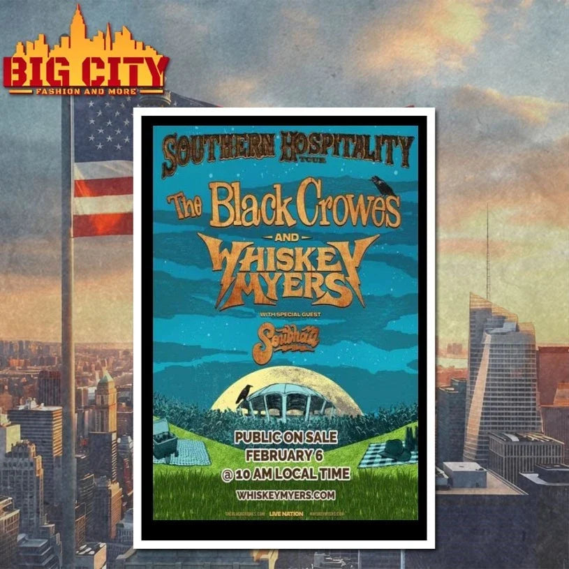Whiskey Myers Feb 06 2026 Southern Hospitality Tour Poster t-shirt