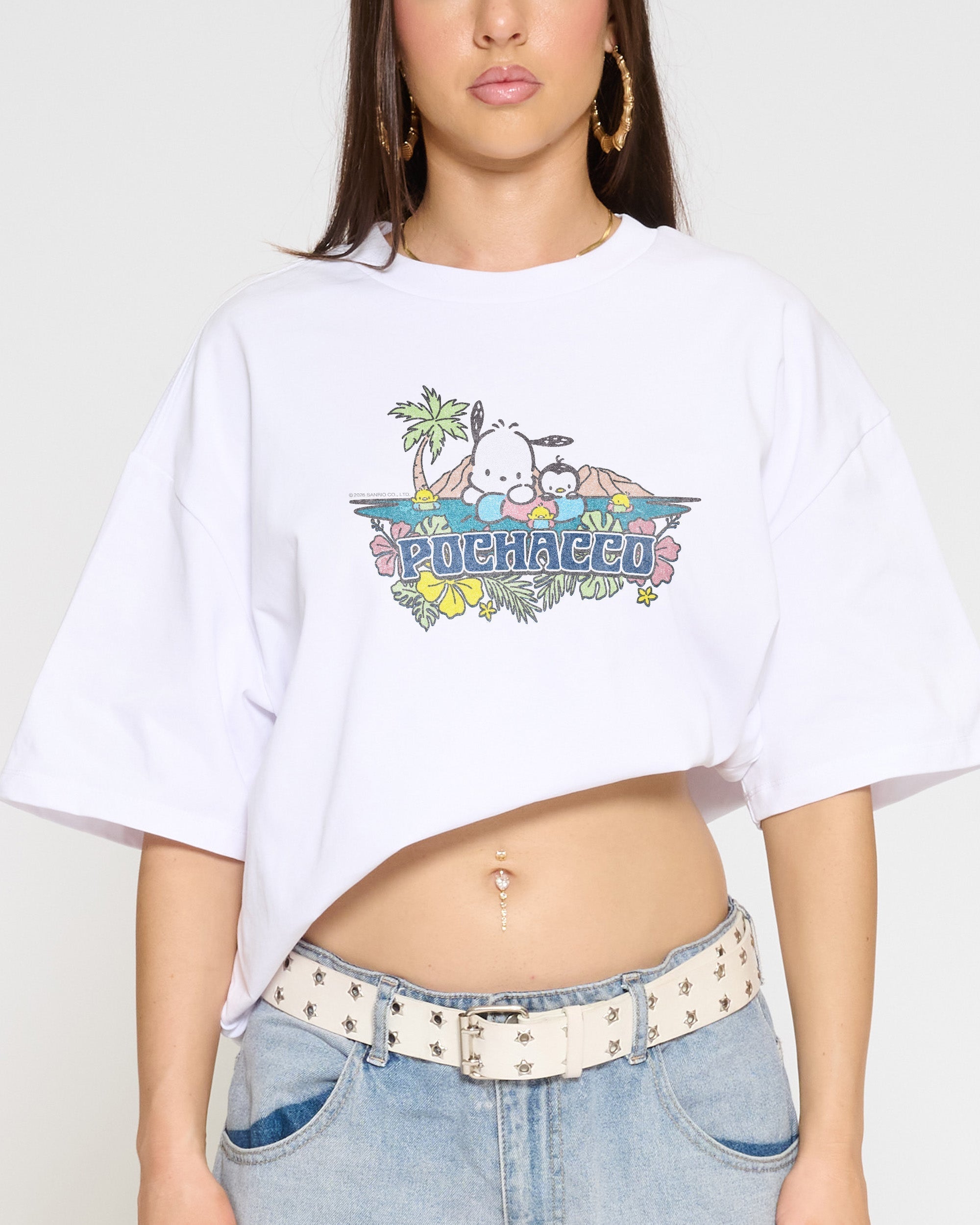Pochacco Summer Friends Oversized Tee