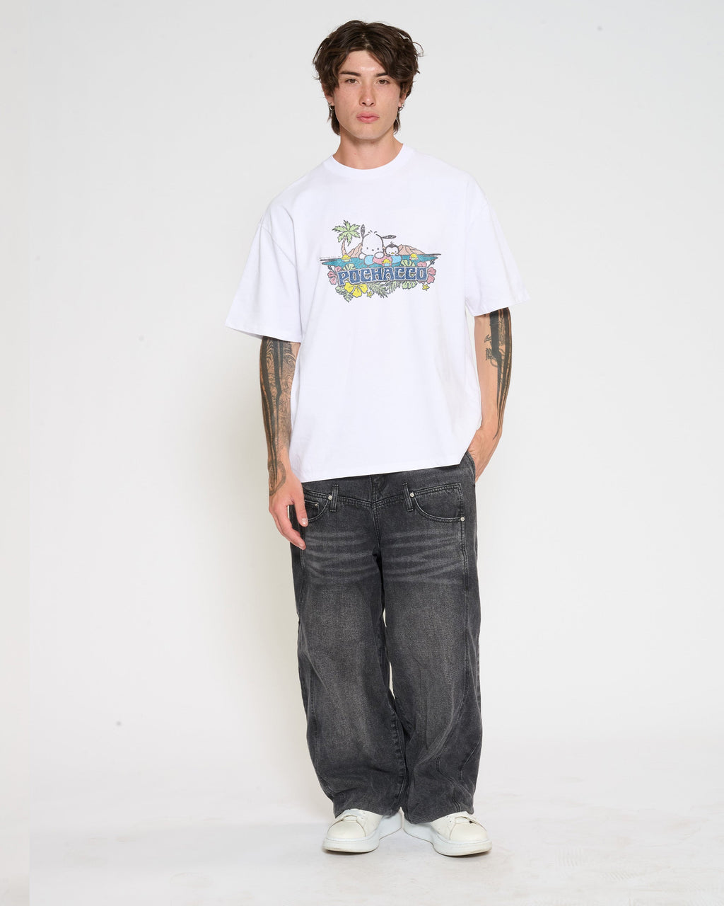 Pochacco Summer Friends Oversized Tee