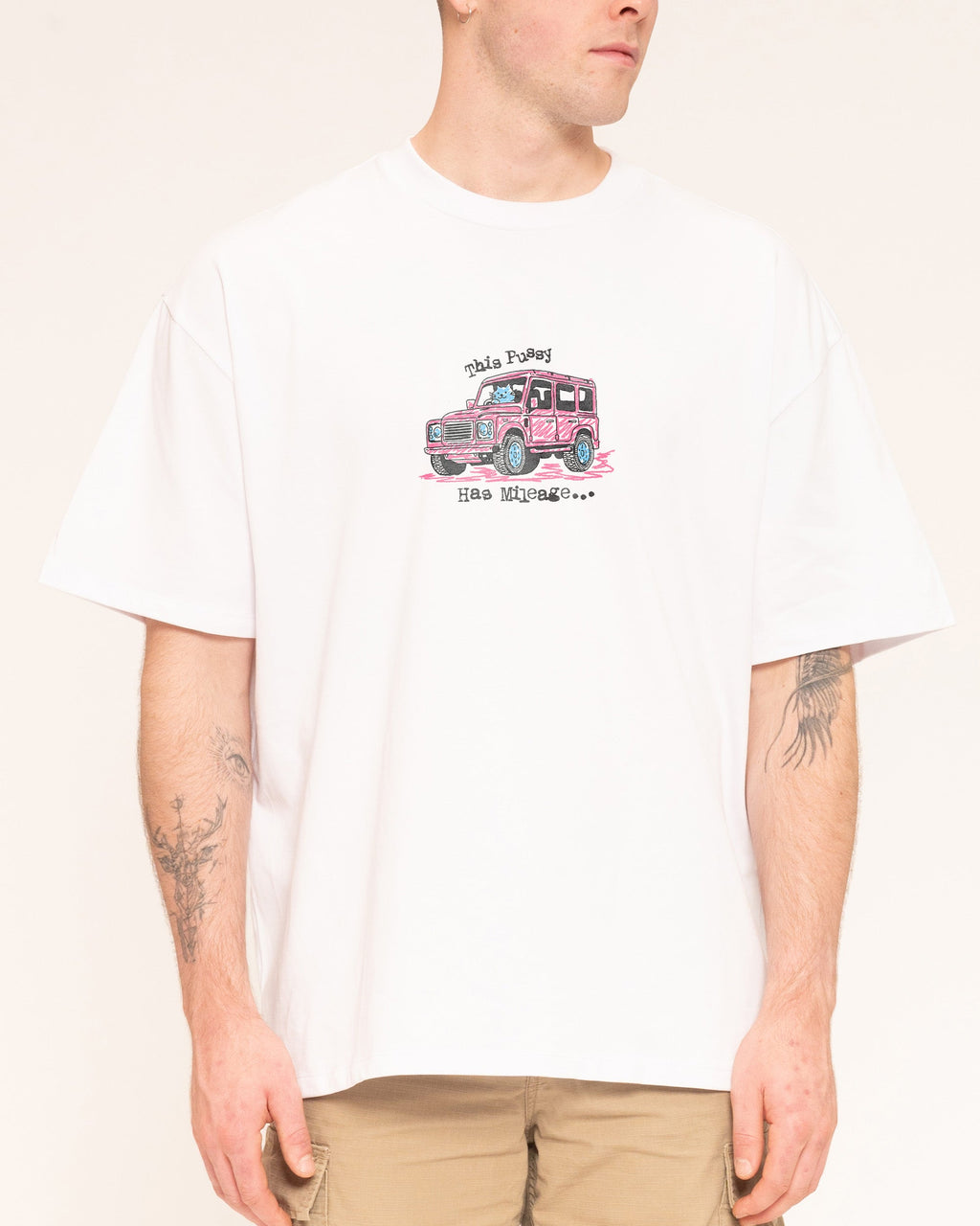 Pussy Has Mileage Oversized Tee