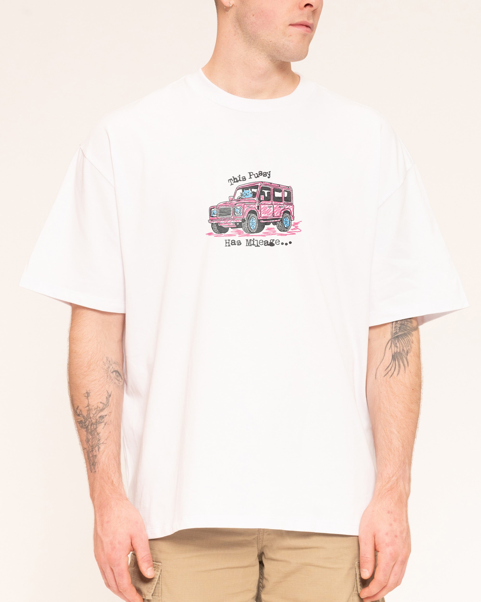 Pussy Has Mileage Oversized Tee