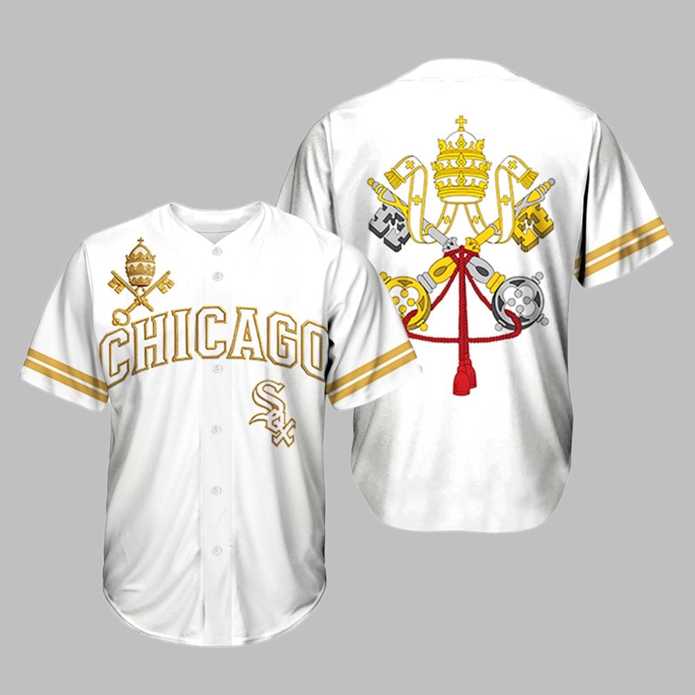 White Sox Pope Leo XIV Baseball Jersey - Grishko.com