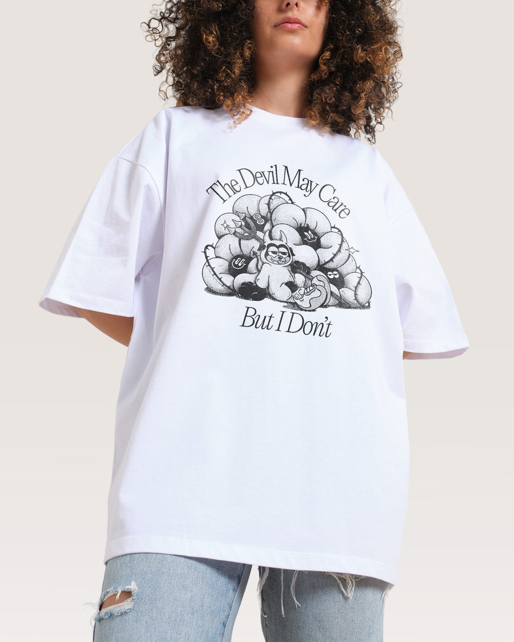 Devil May Care Oversized Tee