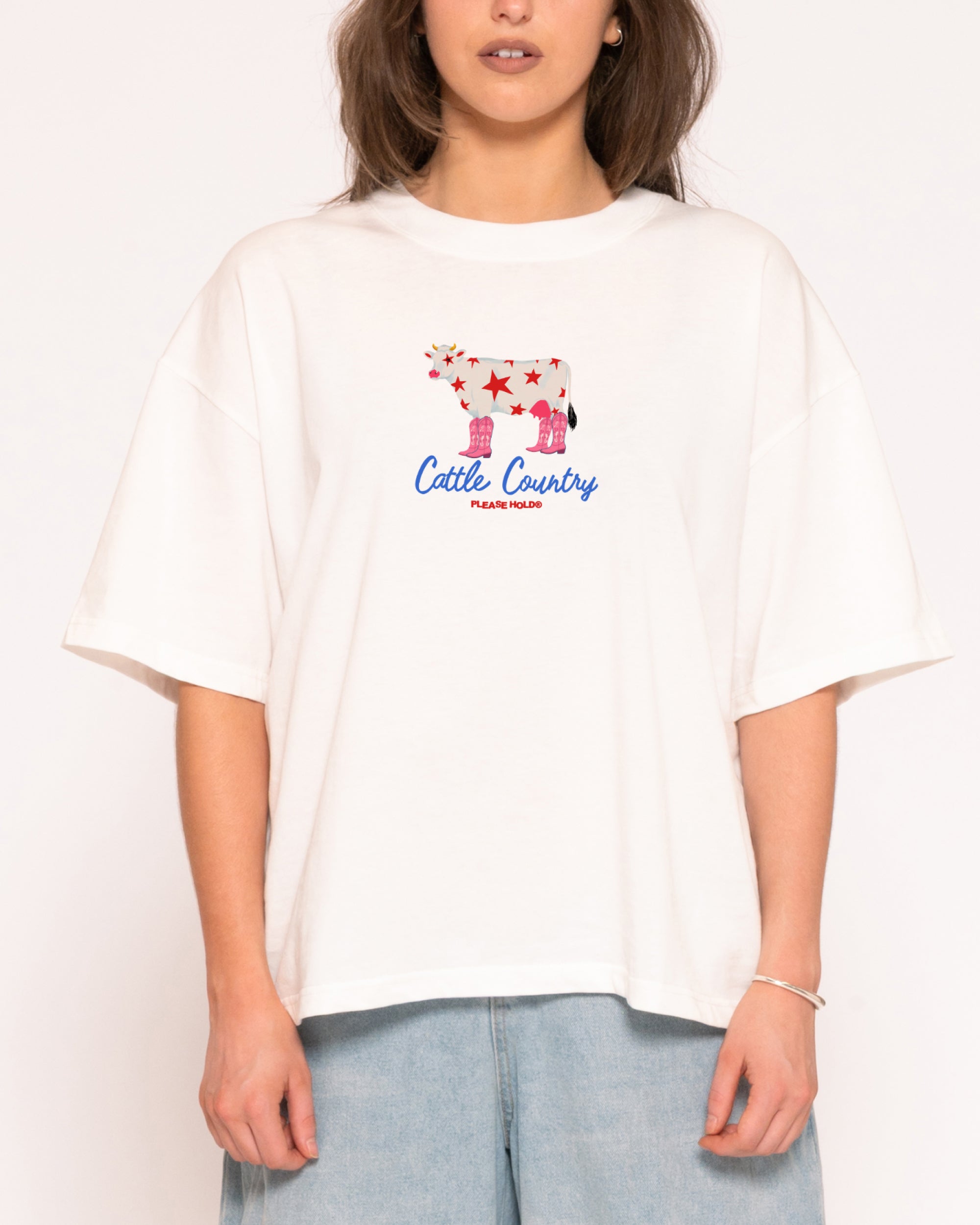 Cattle Country Boxy Crop Tee