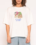 No Thoughts, Just Vibes Boxy Crop Tee