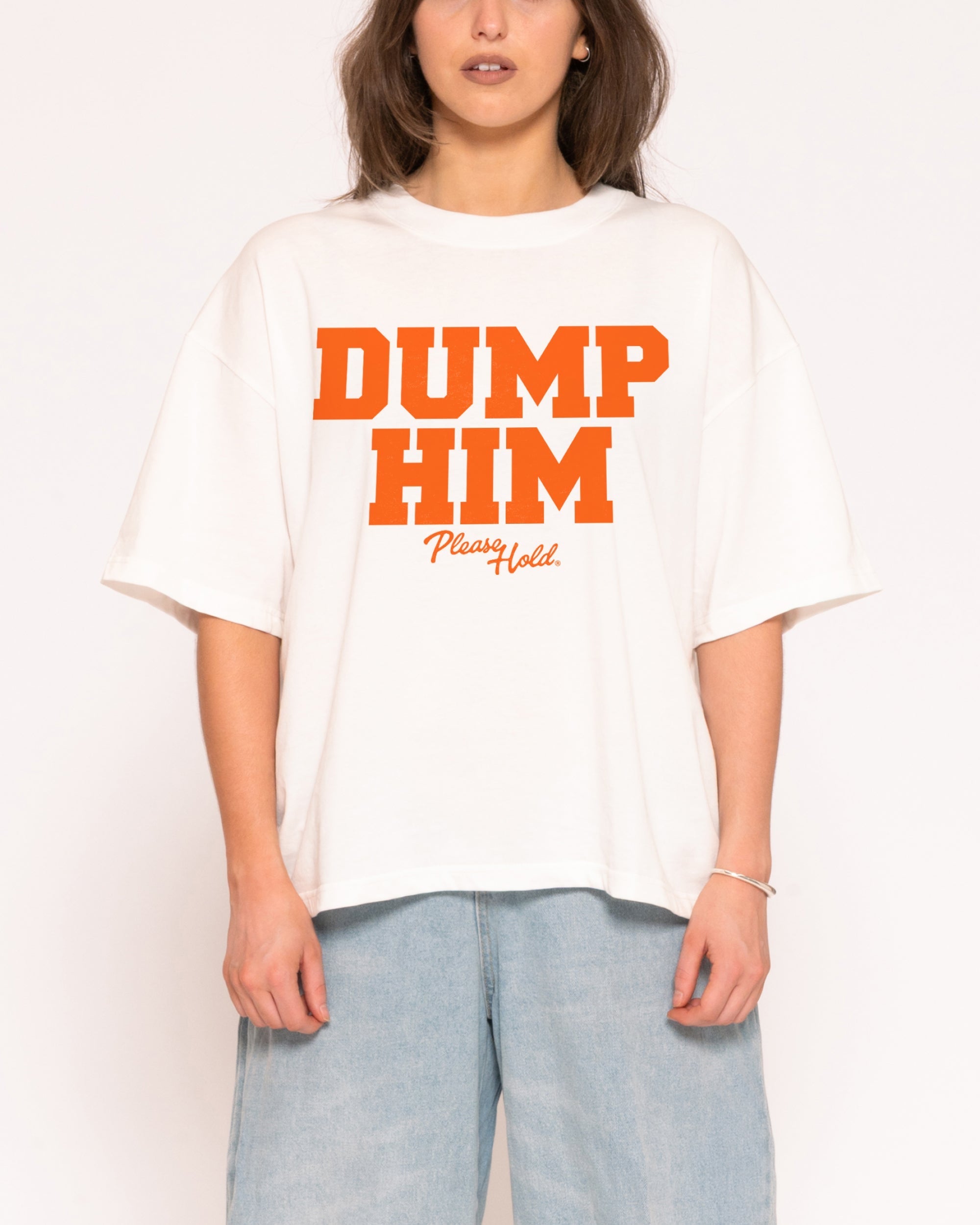 Dump Him Boxy Crop Tee