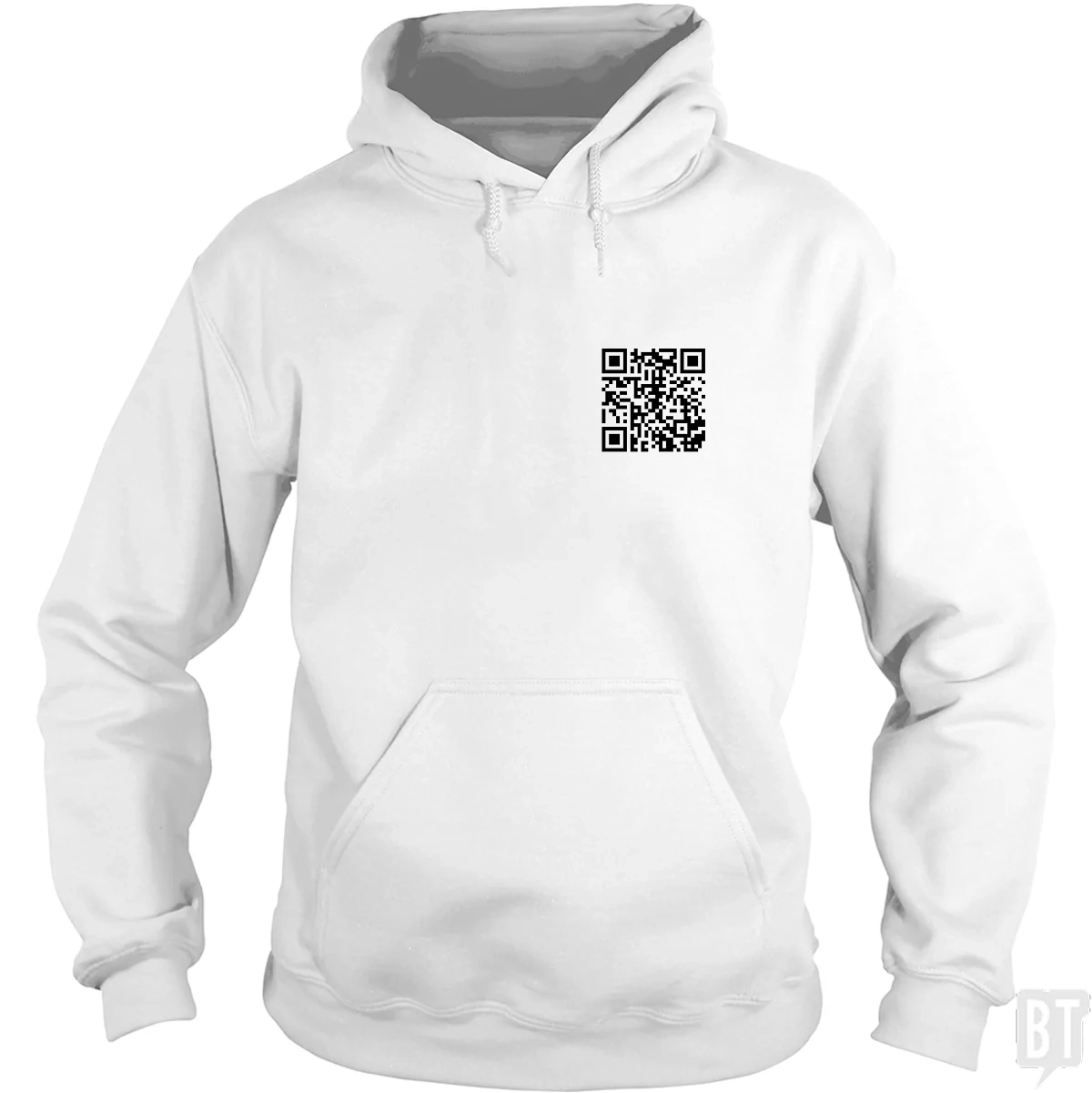 Rickroll QR Left Chest Hoodie
