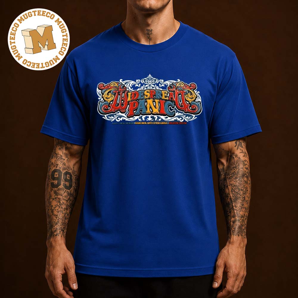 Widespread Panic Atlantic City NJ 2026 Event Tee Hard Rock Live At Etess Arena On August 14 15 And 16 2026
