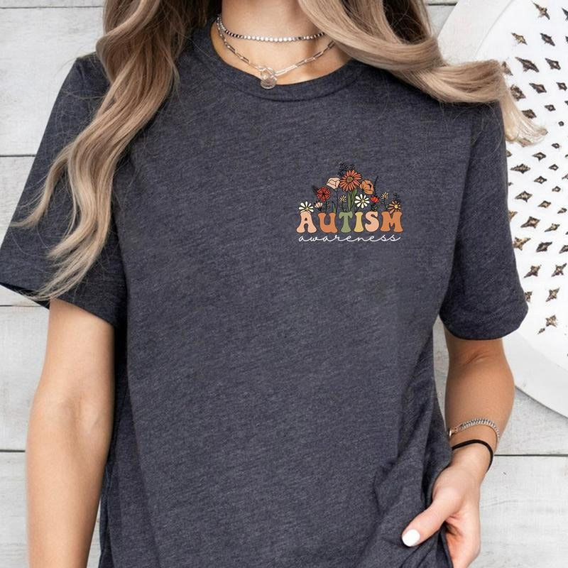 Wildflowers Autism Awareness Shirt Autism Education Neurodiversity Shirt Autism Awareness Equality Shirts T-Shirts