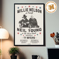 Willie Nelson & Family And Neil Young & The Chrome Hearts 2026 Event Poster Featuring Ty Myers At Hartford Healthcare Amphitheater & Highmark Mann Center On September 22 & 24 2026 Home Decor Poster Canvas