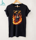 Woman Surrounded by Fire with Number 33 shirt