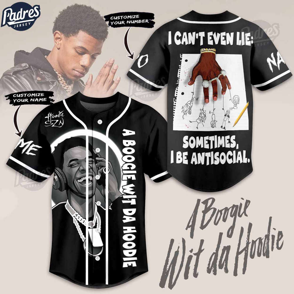 Stand out in style with a custom A Boogie Wit Da Hoodie baseball jersey - Bafud