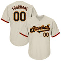 Custom Cream Black-Orange Authentic Throwback Rib-Knit Baseball Jersey Shirt