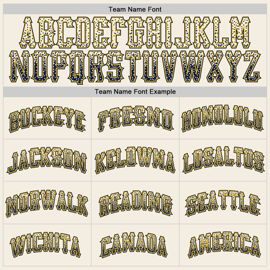 Custom Cream Navy-Gold Authentic Drift Fashion Baseball Jersey