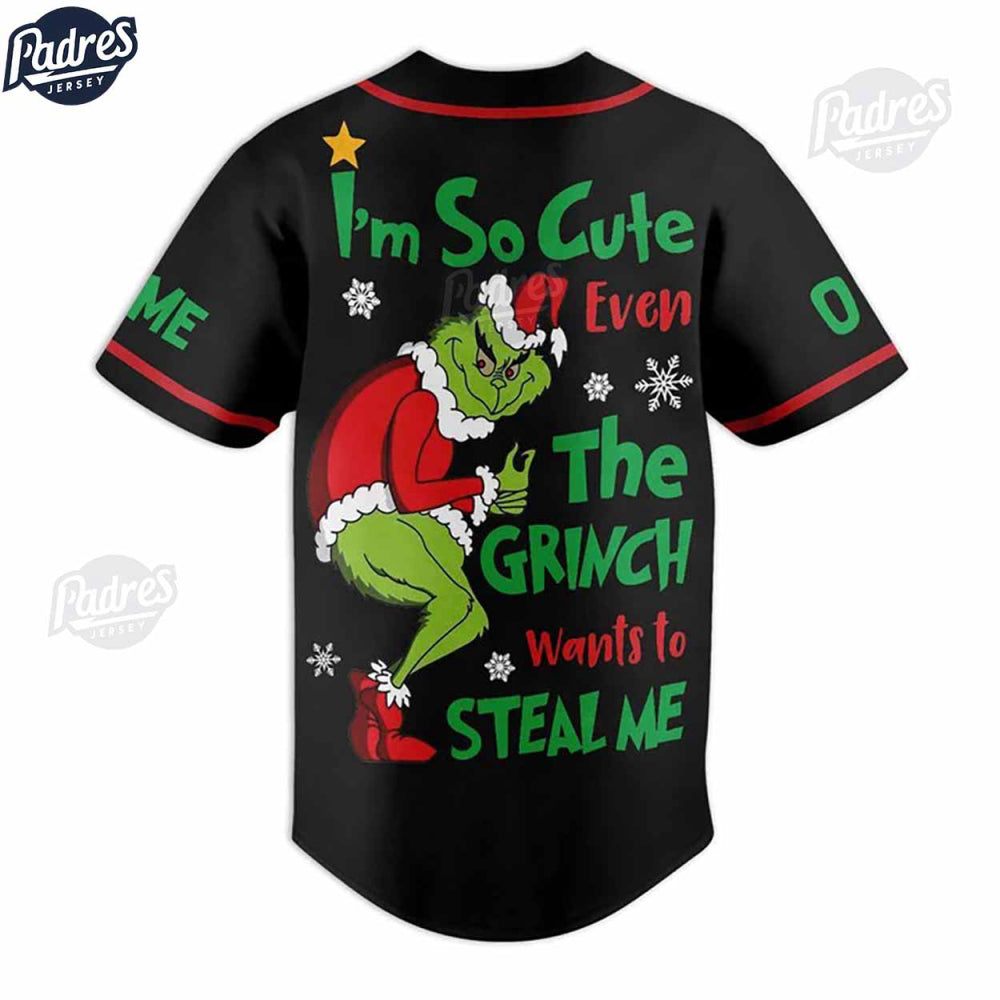 Custom Grinch Christmas Baseball Jersey - Bafud