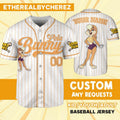 Custom Name Looney Tune Lola Bunny Simple Baseball Jersey