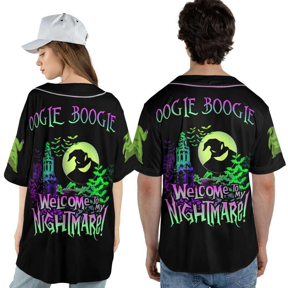 Spooky Custom Name Oogie Boogie Baseball Jersey - Perfect Halloween Christmas Gift - Bafud