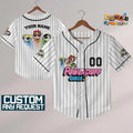 Custom Name Powerpuff Girls 90s White Baseball Jersey