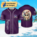 Custom Nightmare Before Christmas Purple Baseball Jersey - Jack Skellington & Oogie Boogie Halloween Shirt for Team - Bafud