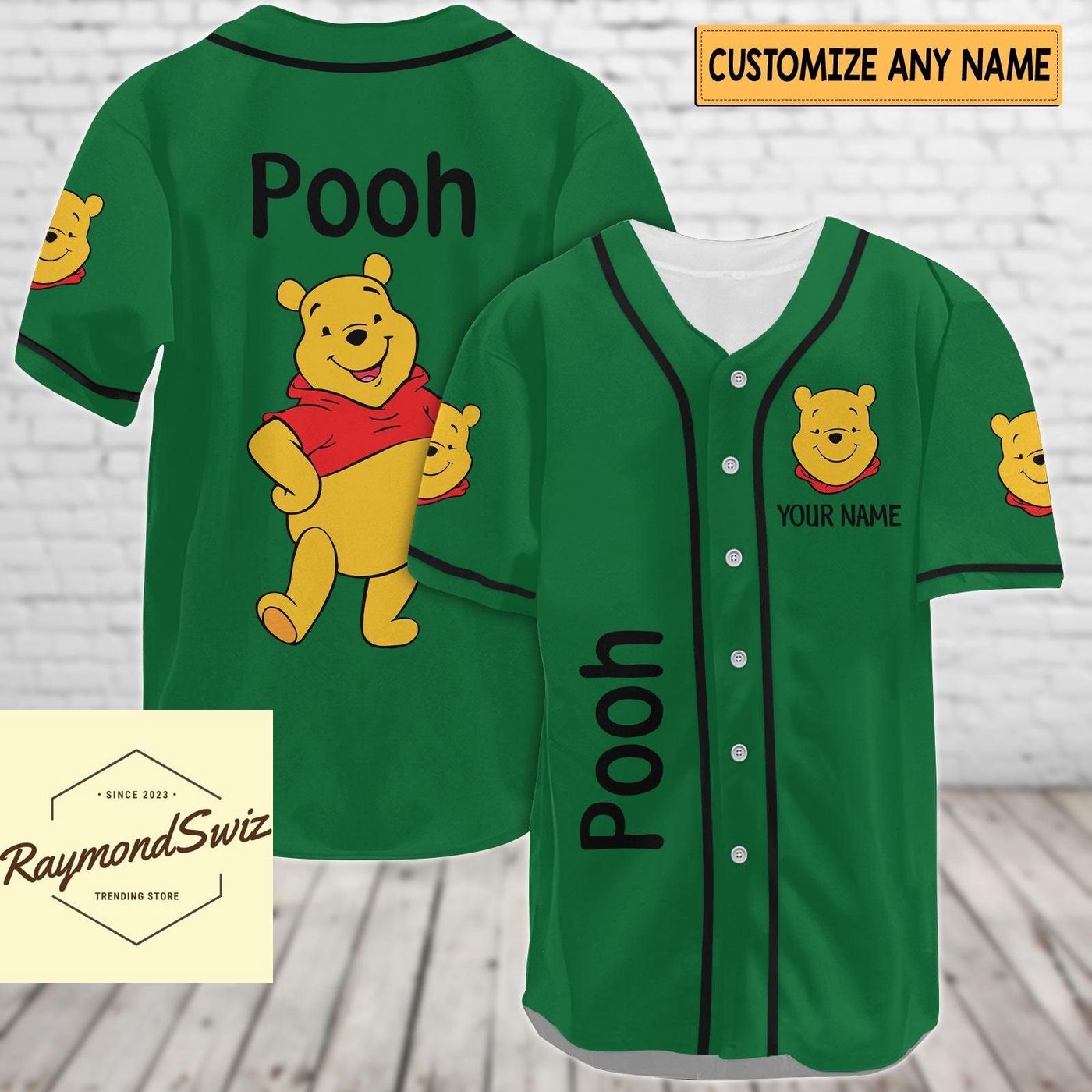 Get Your Custom Pooh Jersey Shirt - Perfect Baseball Shirt for Pooh Bear Fans! - Bafud