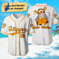 Custom Tigger Baseball Jersey Pooh Cartoon Basketball Team Magic Kingdom Trip Shirt Tigger Birthday Gift for Kids - Bafud