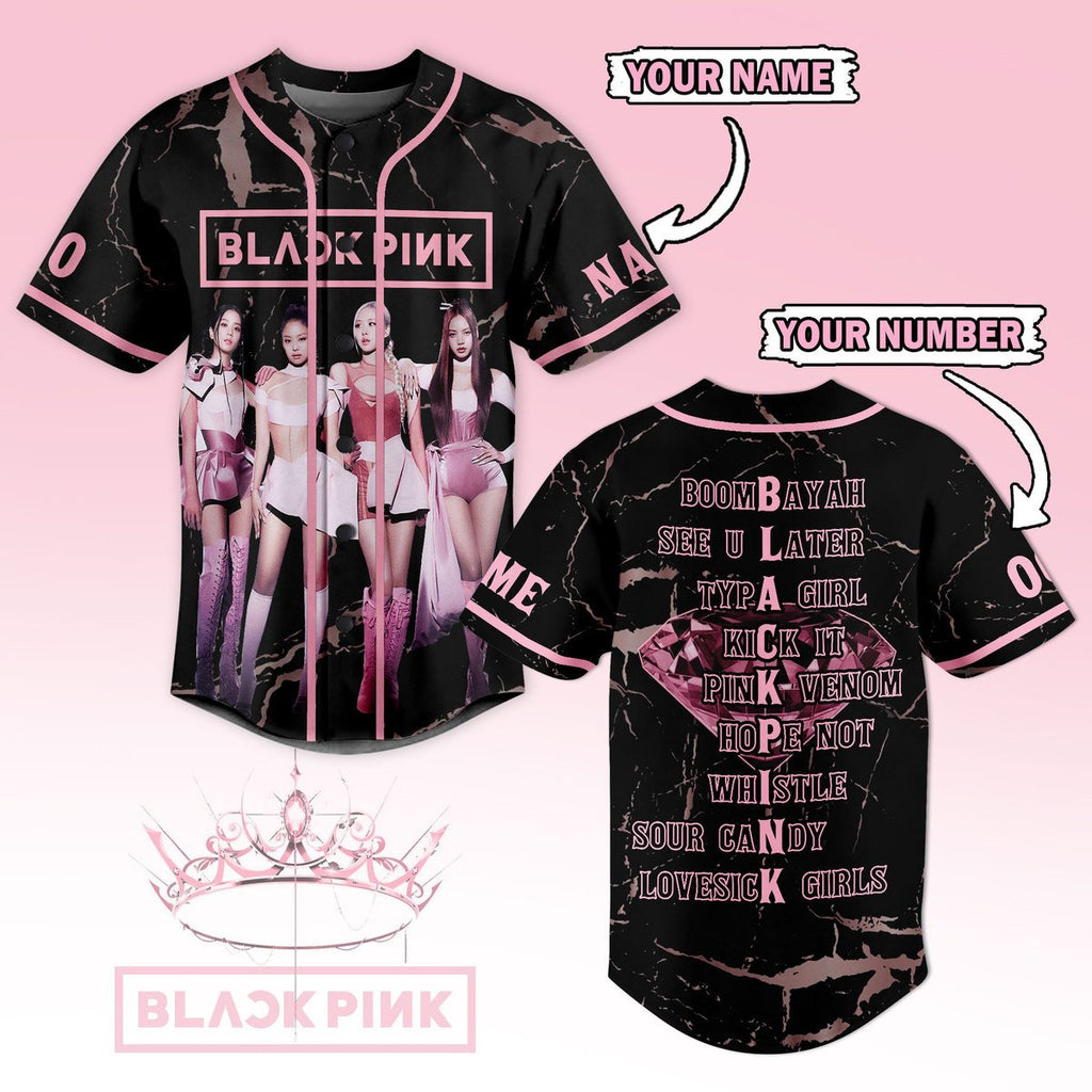 Customized Blackpink Slay K-pop Idol Baseball Jersey