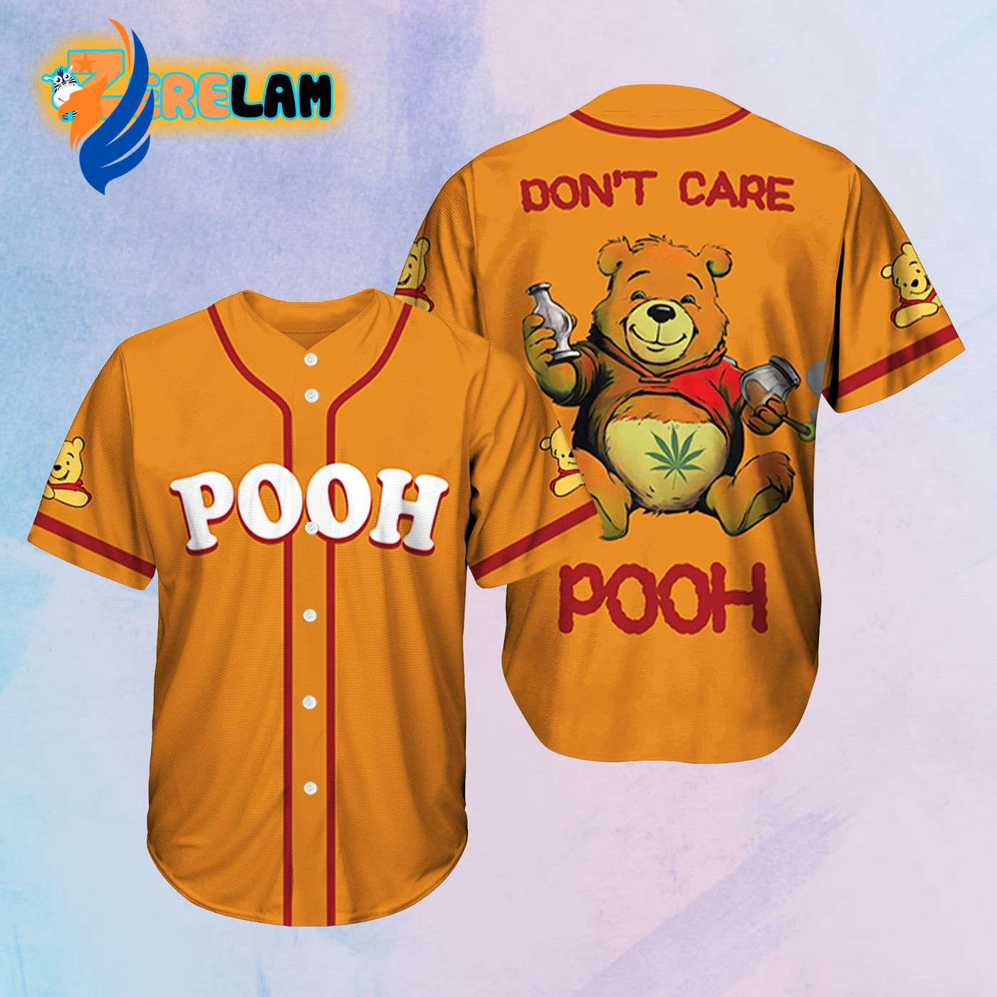 Stylish Don t Care Pooh Baseball Jersey - Trendy Design for Baseball Lovers - Bafud