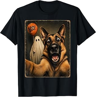 German Shepherd Halloween Ghost Selfie Boo Dog Meme Unisex T-shirt, Sweatshirt, Hoodie (1)