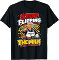 Stop Flipping Milk Lunch Lady Cafeteria Unisex T-shirt, Sweatshirt, Hoodie (1)
