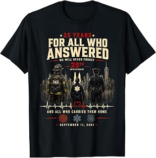 25th Anniversary September 11 2001 Memorial Day Unisex T-shirt, Sweatshirt, Hoodie (1)