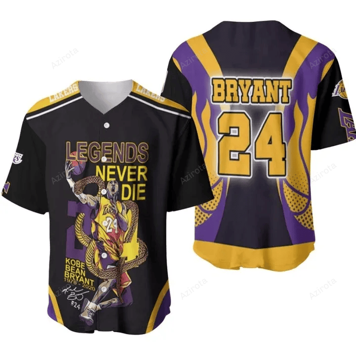 Kobe Bryant 24 Legends Never Die Signed Legendary Captain Los Angeles Lakers Nba 3D Personalized Baseball Jersey Nba Gift For Fans