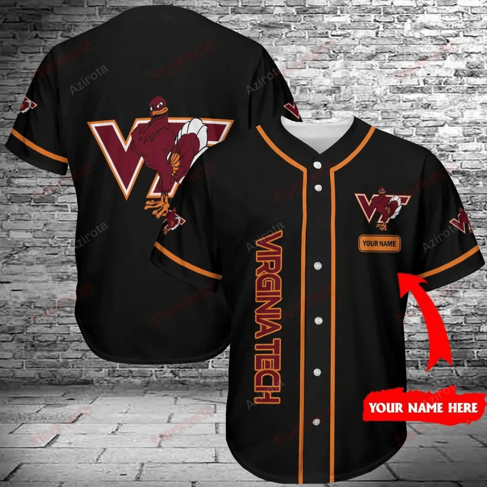 Virginia Tech Hokies Personalized Baseball Jersey 372
