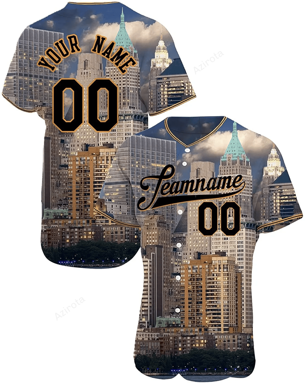 Personalized New York City Printed Name And Number Idea Gift For Fans Baseball Jersey - Zimustore