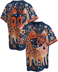 Personalized Giraffe Printed Name And Number Idea Gift For Fans Baseball Jersey