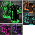 Skull Gift Sunny Skull Multicolor Personalized Baseball Jersey 264