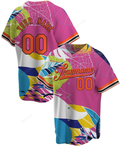 Personalized Pastel Color Printed Name And Number Idea Gift For Fans Baseball Jersey