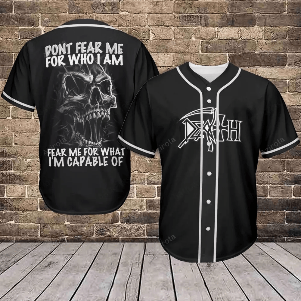Skull Don'T Fear Me Baseball Jersey 347