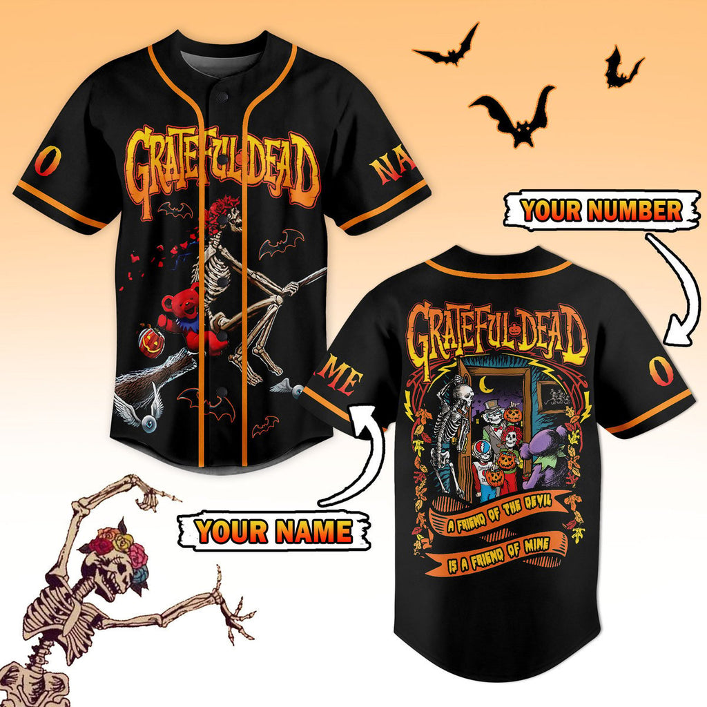 Grateful Dead Happy Halloween Style Baseball Jersey