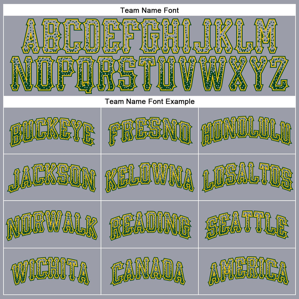 Custom Gray Green-Gold Authentic Drift Fashion Baseball Jersey