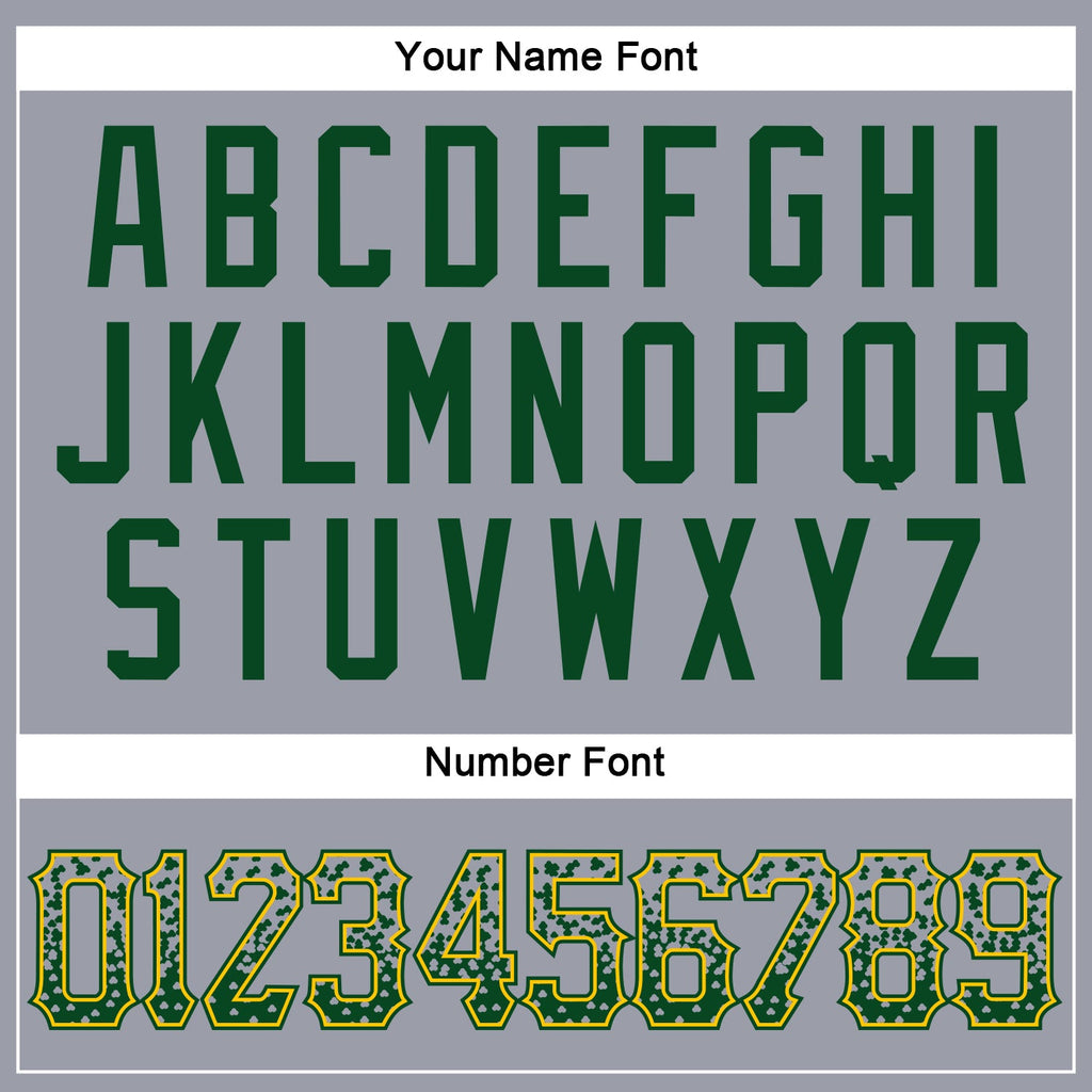 Custom Gray Green-Gold Authentic Drift Fashion Baseball Jersey