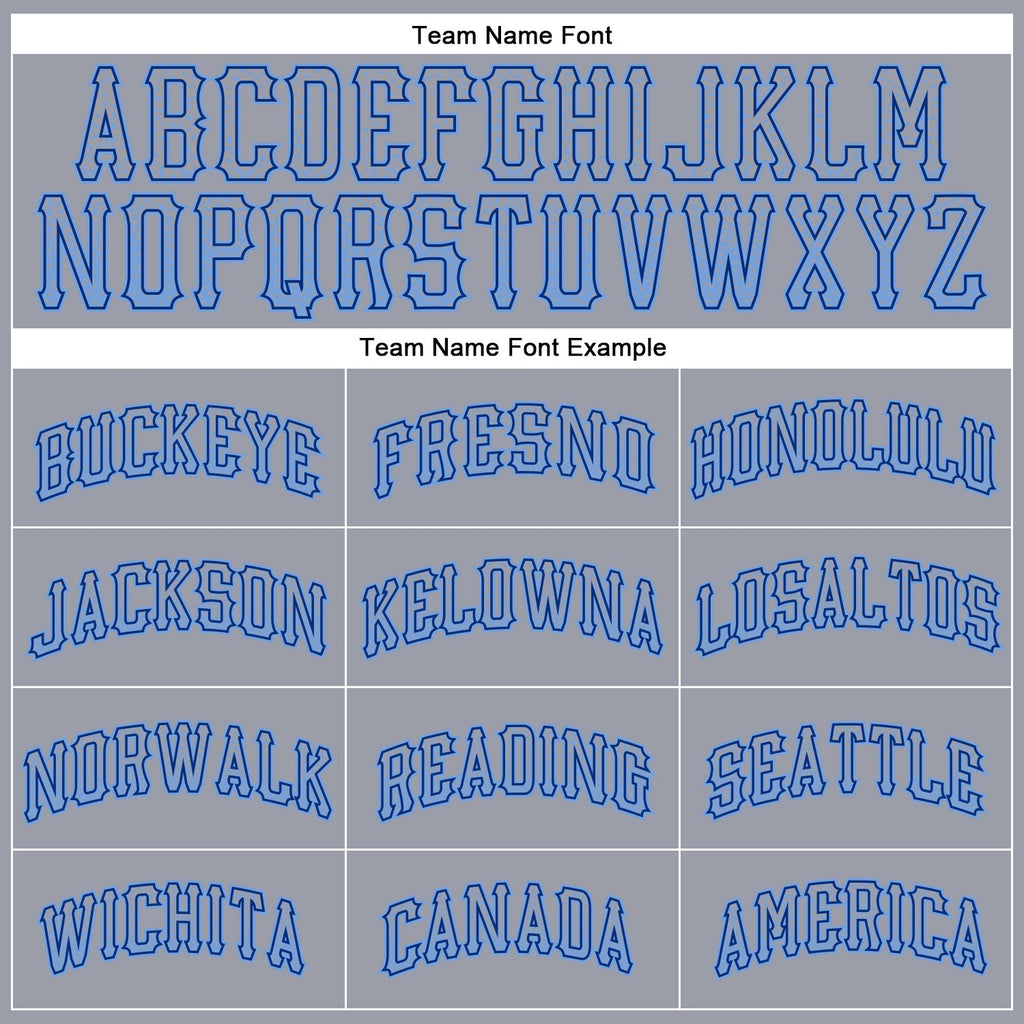Custom Gray Light Blue-Royal Authentic Drift Fashion Baseball Jersey