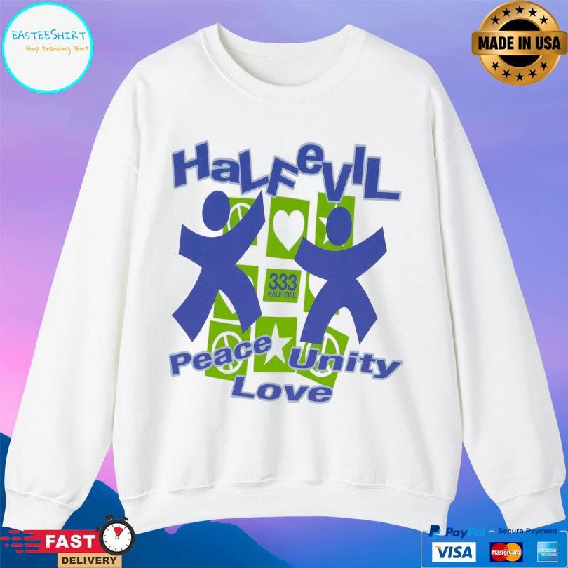 Half Evil Peace Love Unity Shirt