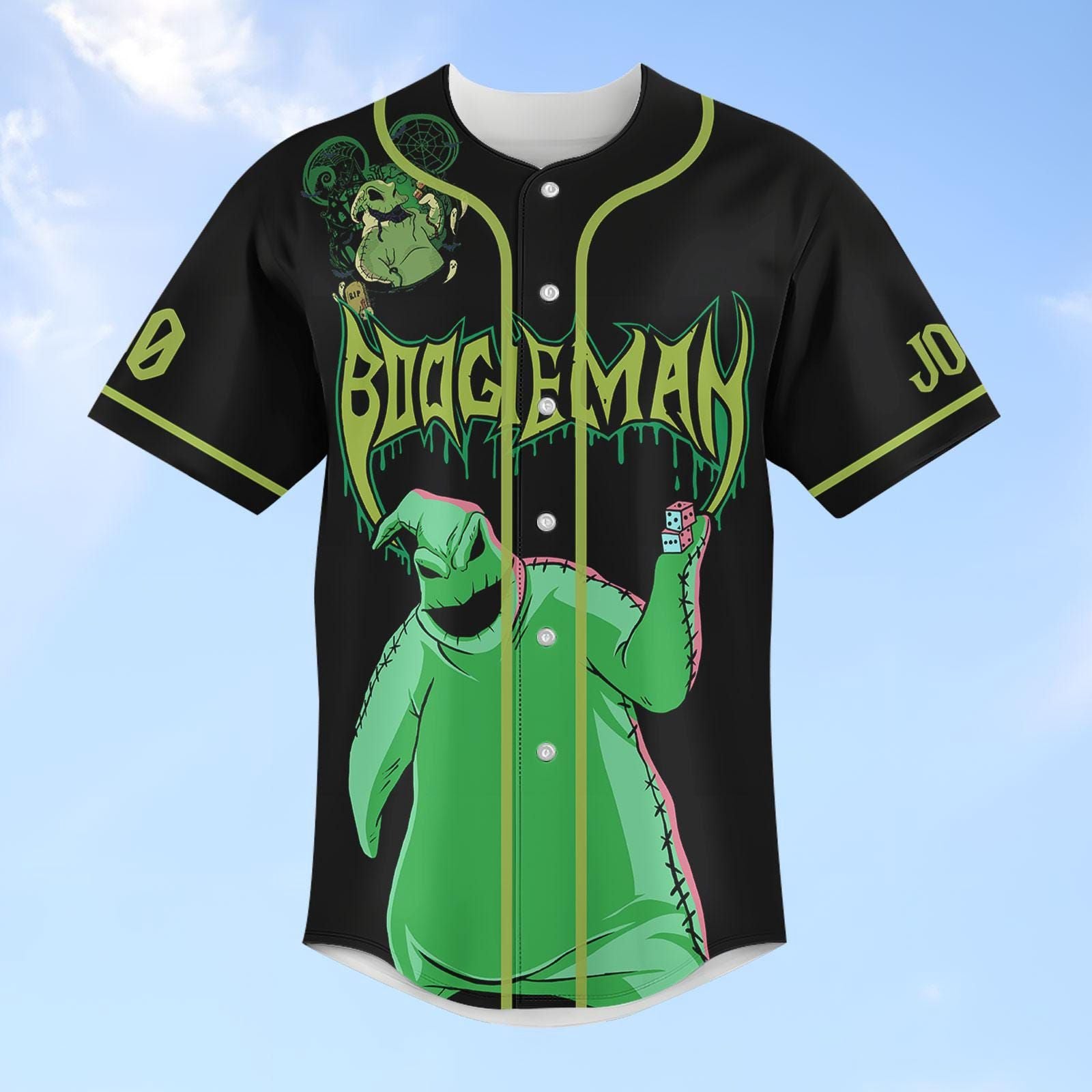 Spooky Halloween Oogie Boogie Baseball Jersey - Custom Nightmare Before Christmas Shirt & Horror Movie Jersey - Bafud