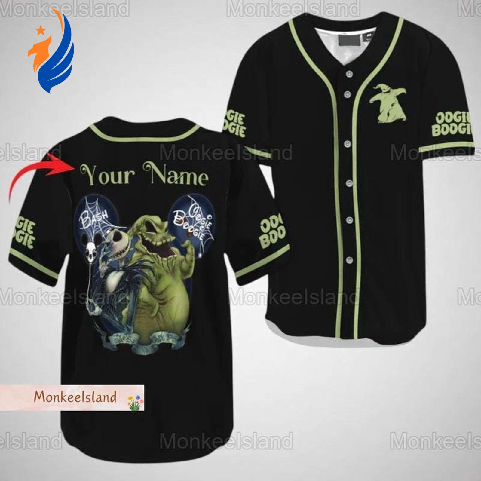 Custom Halloween Oogie Boogie Jersey - Nightmare Before Christmas Baseball Shirt - Bafud