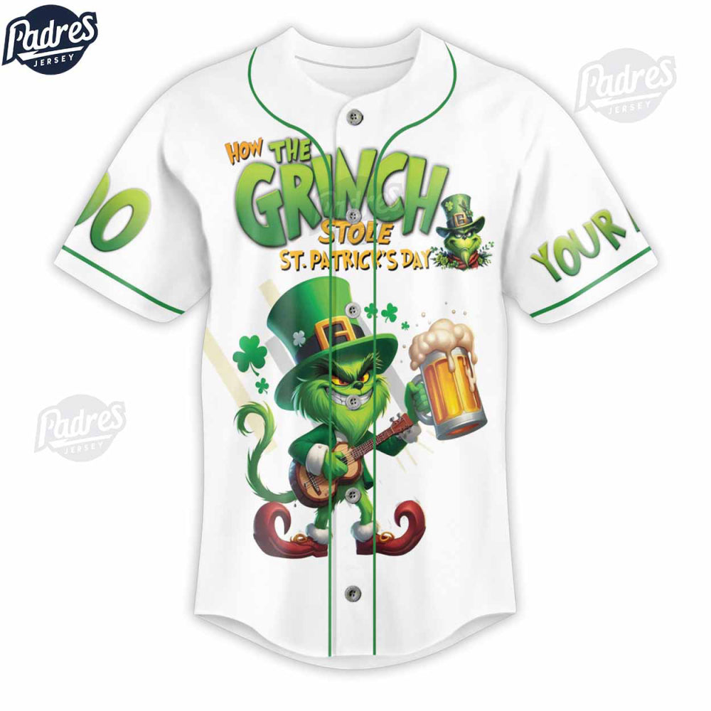 How The Grinch Stole St.Patrick’s Day Custom Baseball Jersey Shirt - Bafud